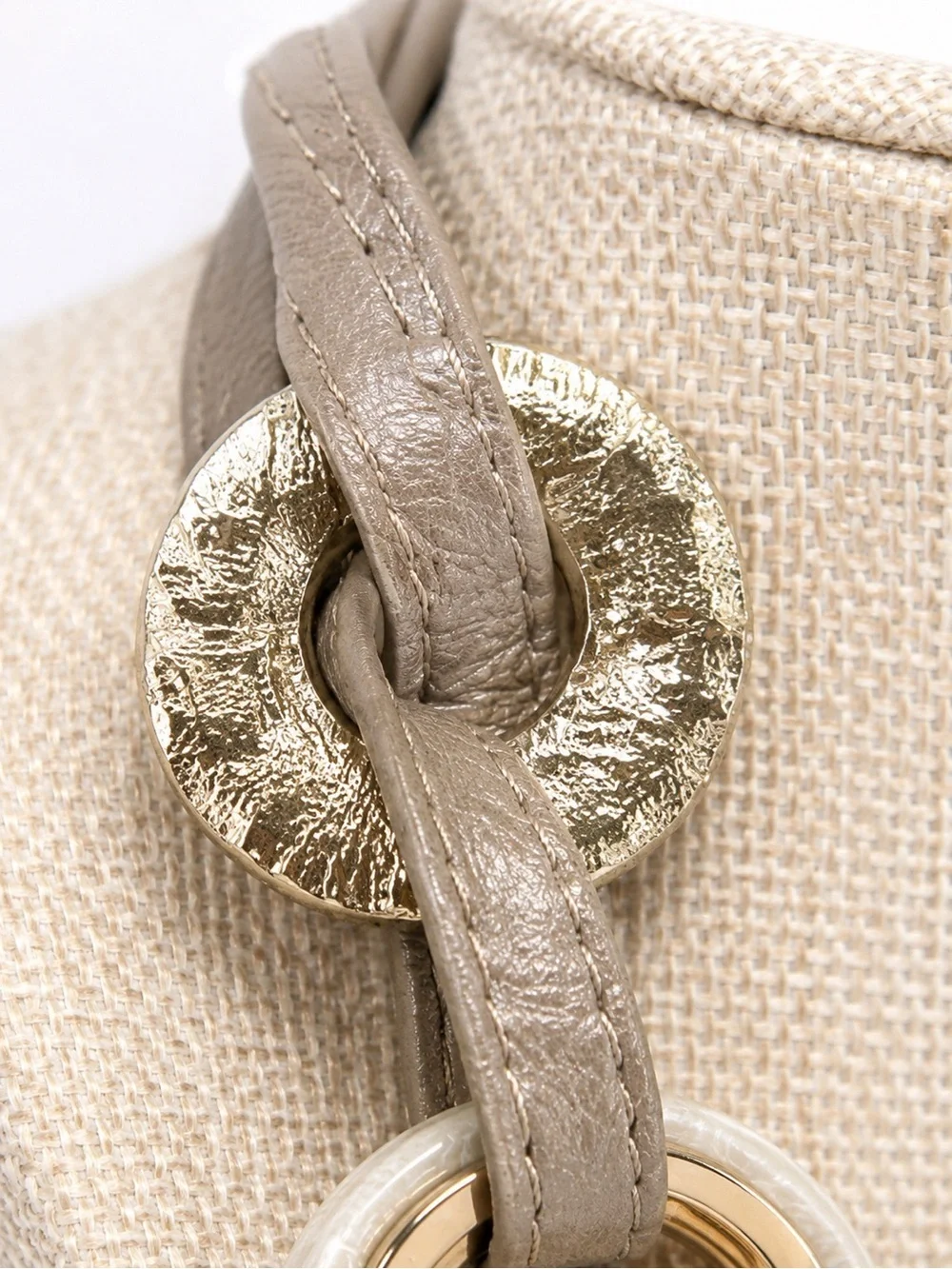 Chicos Elegant Cream and Gold Chain Necklace - 19” Plus 4” Extender